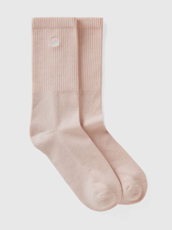 Sporty socks in organic cotton blend