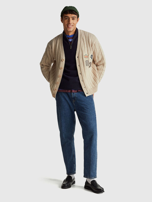 Stranger Things cardigan in pure wool Men