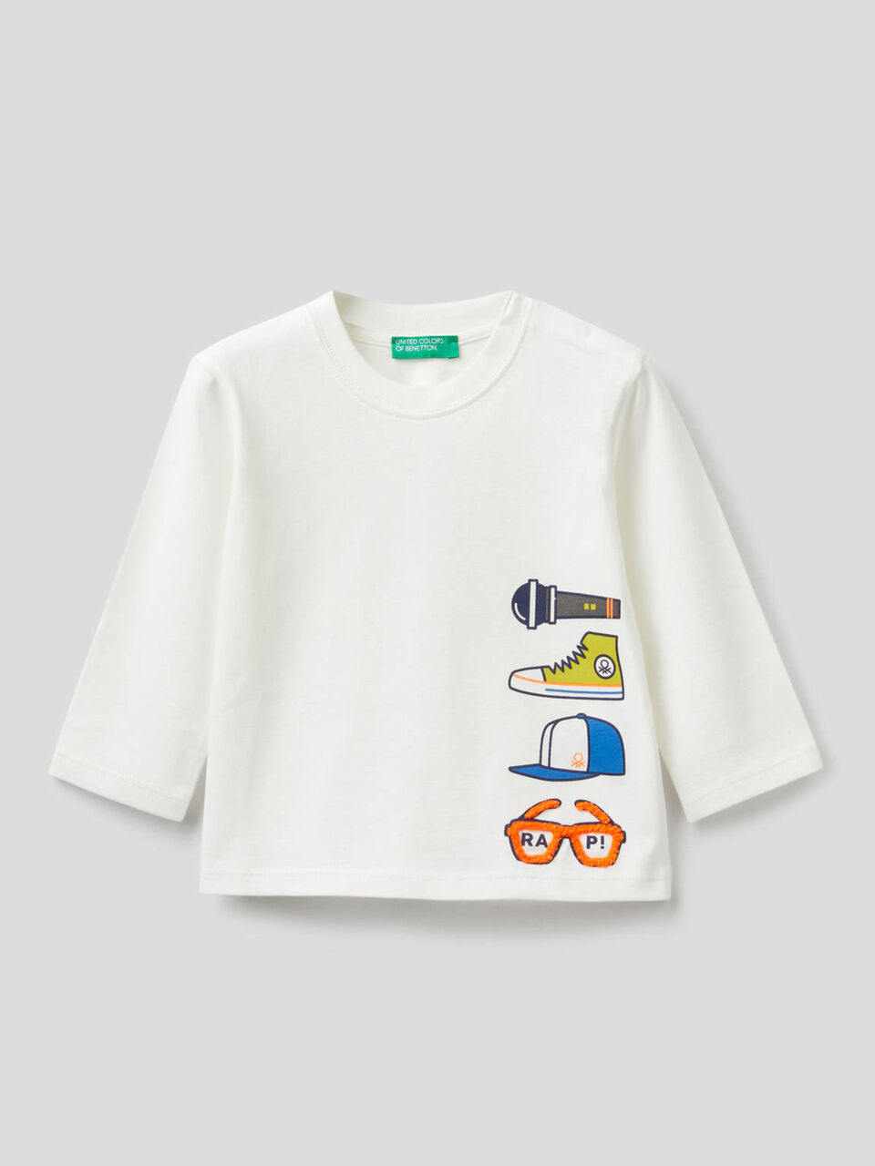 Printed t-shirt in organic cotton image number 1