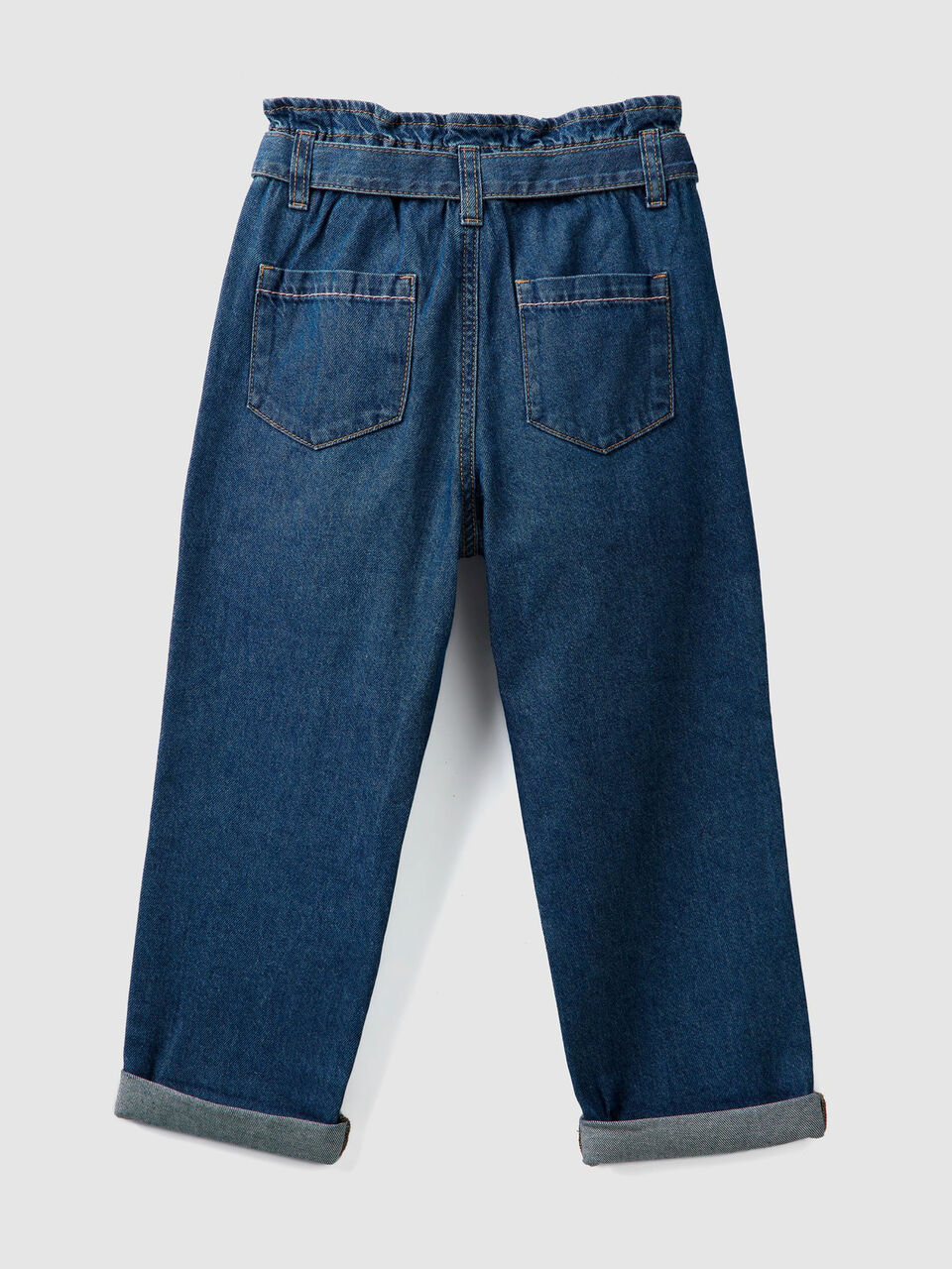 High-waisted denim pants image number 2