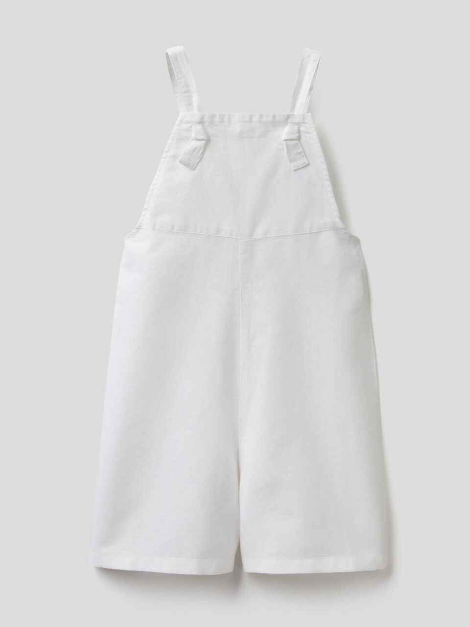 Linen blend overalls with wide leg image number 1