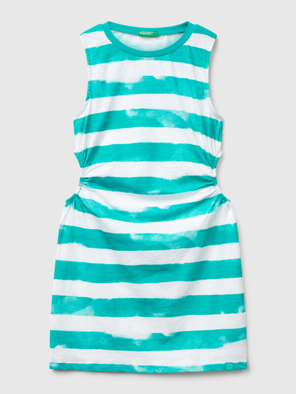 Striped dress with porthole Junior Girl