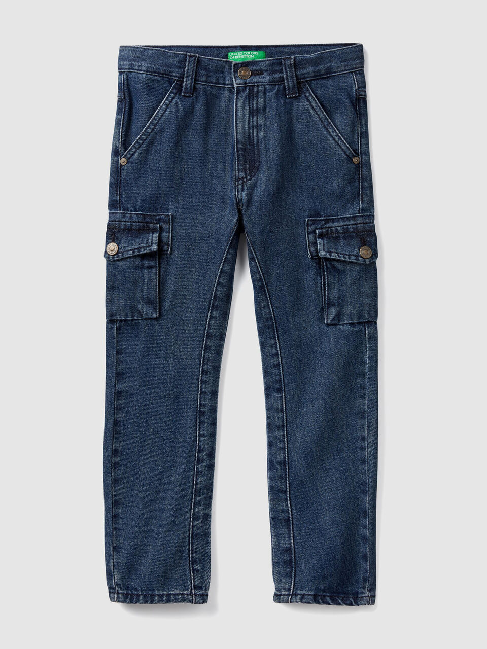 Denim cargo trousers image number 1