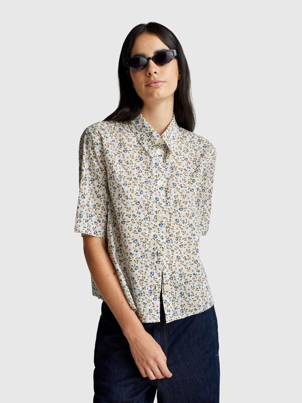 Short sleeve patterned shirt Women