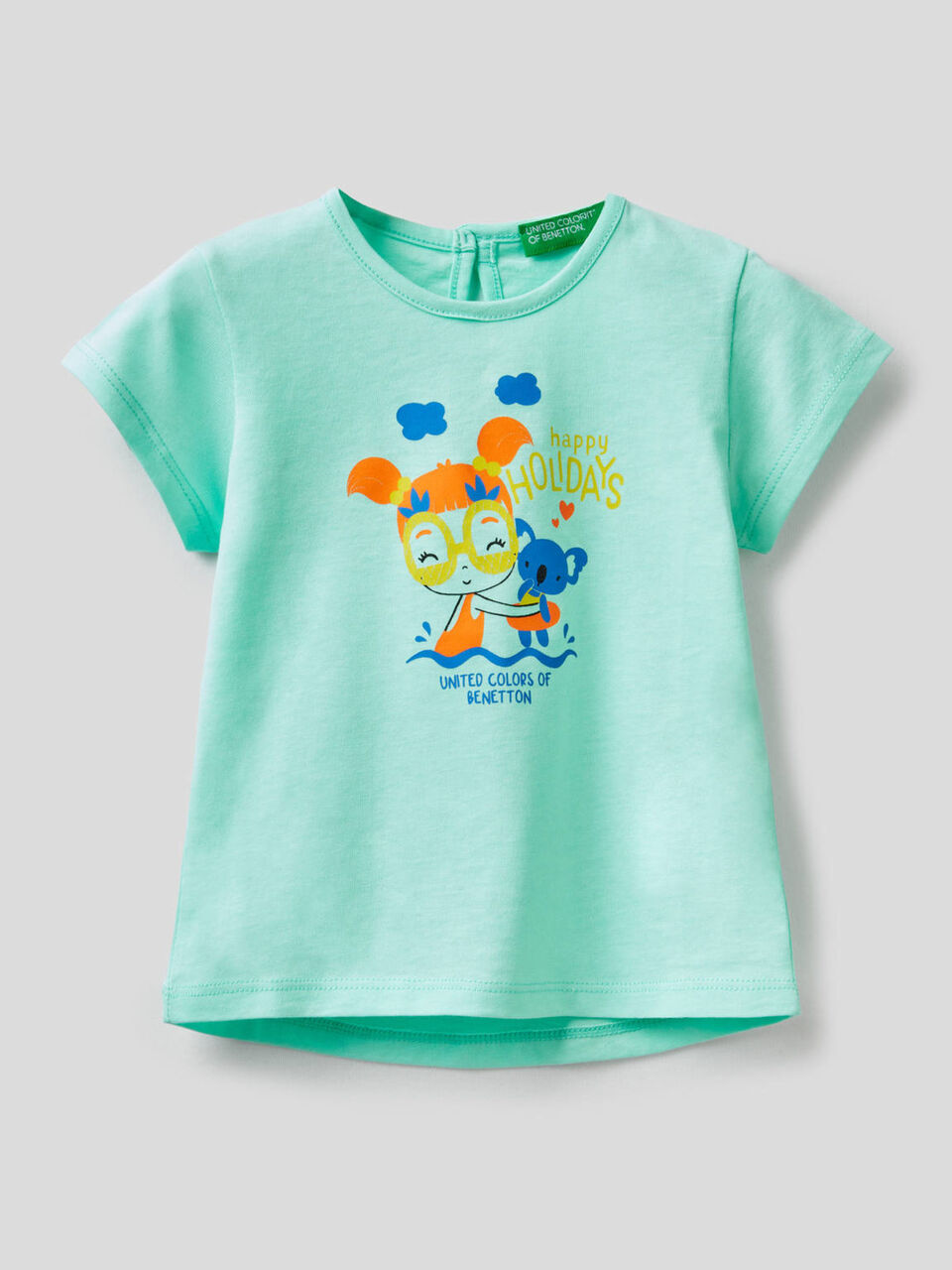 T-shirt with neon print image number 1