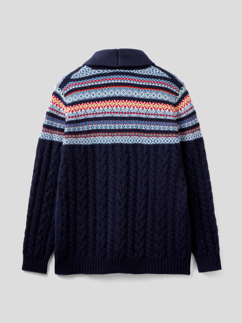 Cardigan with jacquard knit image number 2