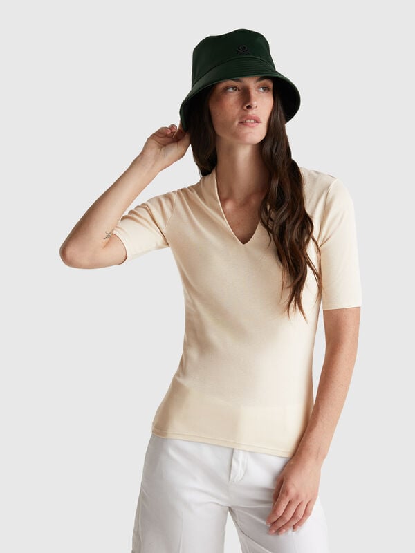 Slim fit t-shirt in long fiber cotton Women