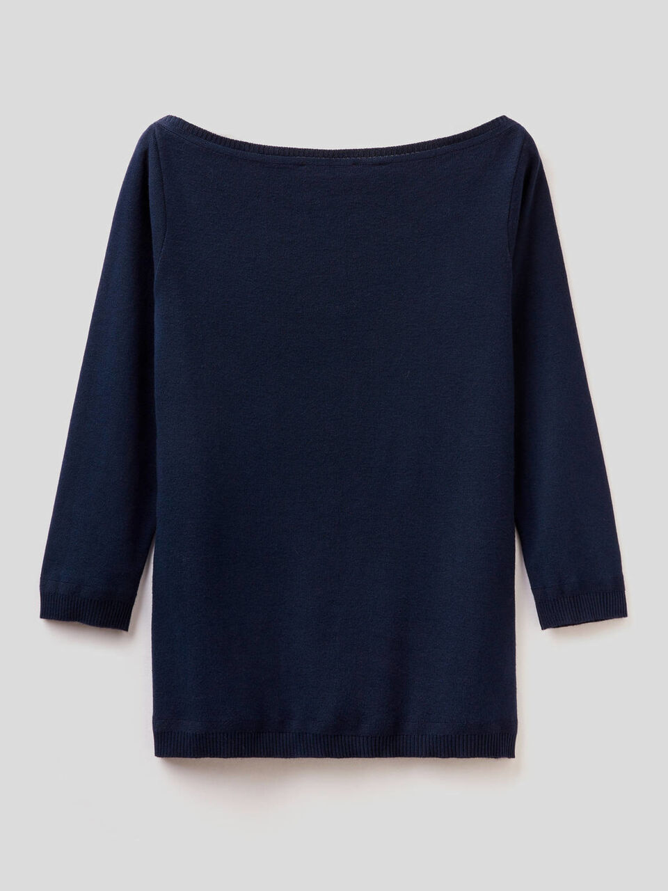 100% cotton boat neck sweater image number 2