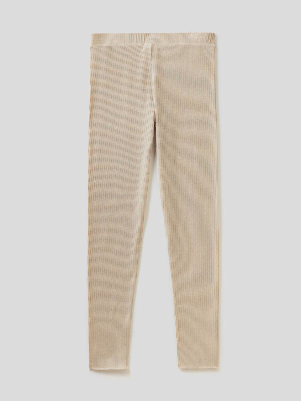 Stretch leggings in cashmere blend image number 2