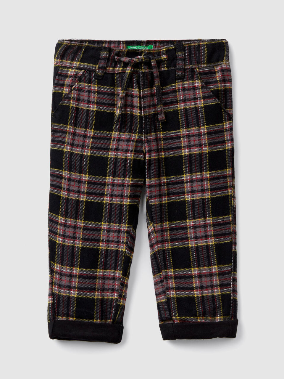 Check flannel trousers image number 1