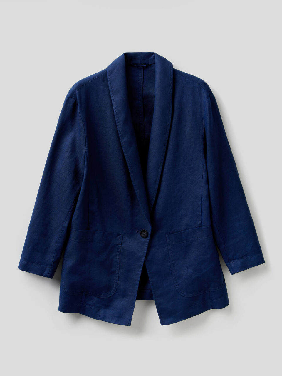 Linen blazer with 3/4 sleeves image number 1