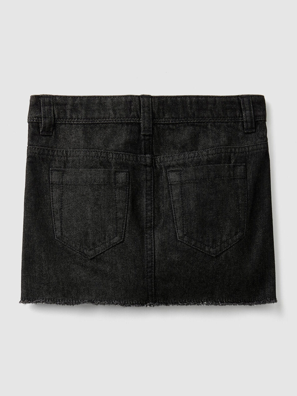 Denim skirt with ribbed bands image number 2