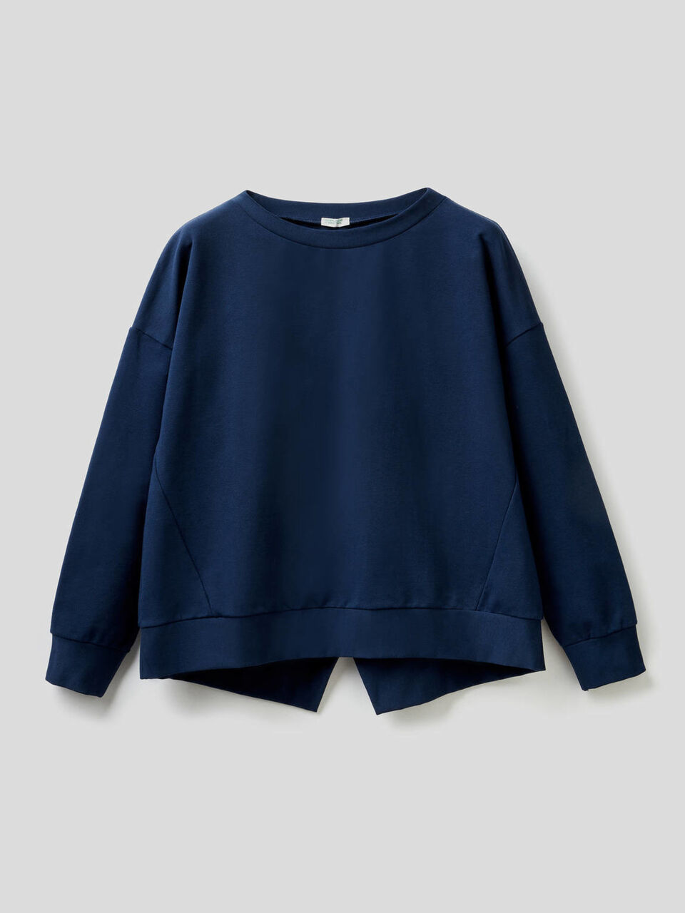 Flared sweatshirt in stretch cotton image number 1