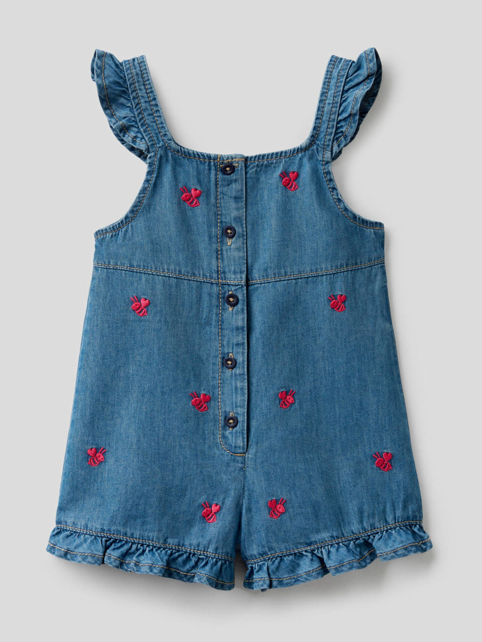 Overalls in chambray fabric image number 1