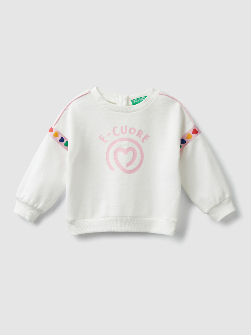 Sweatshirt with print and hearts image number 1