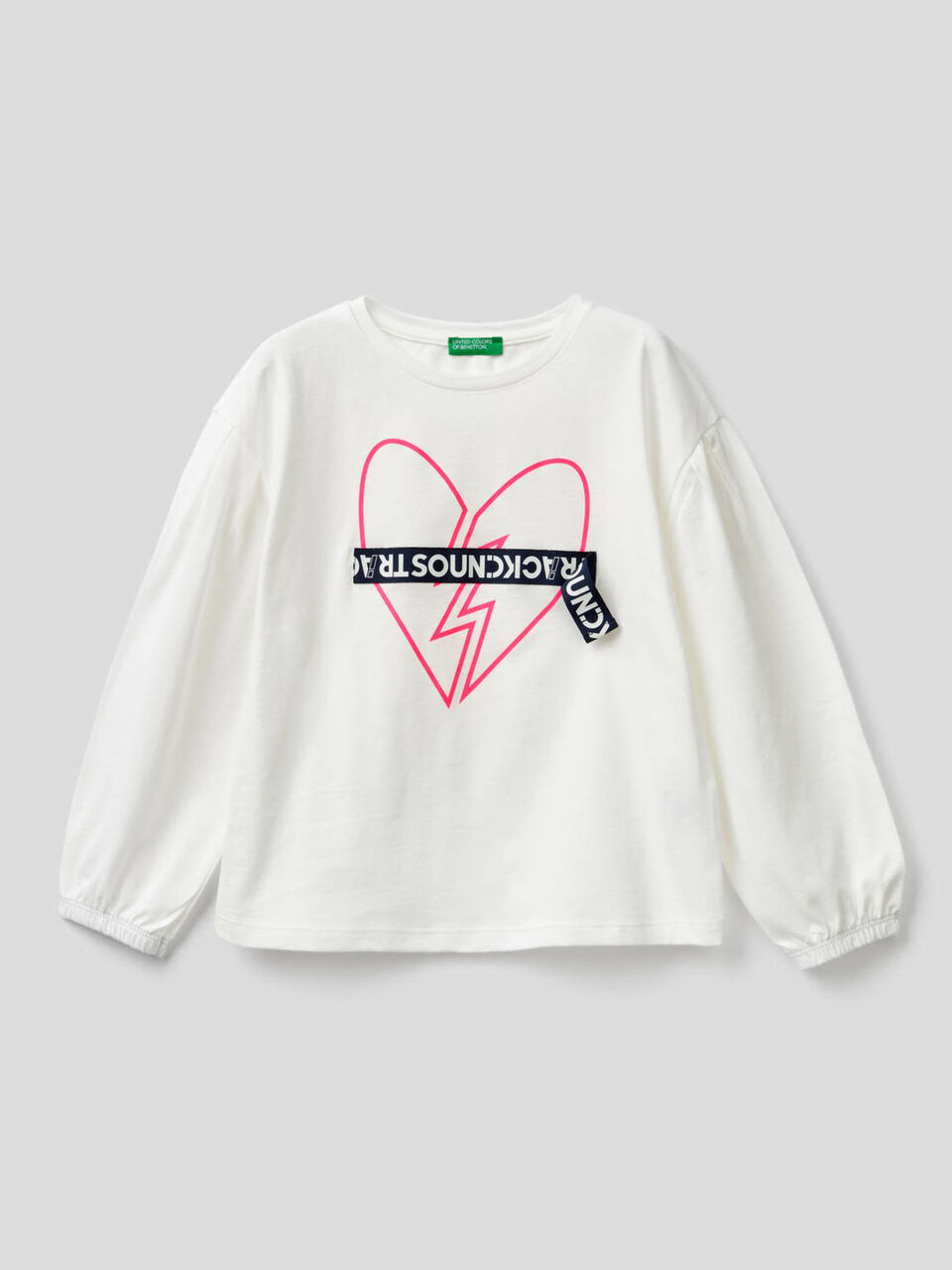 T-shirt with long puff sleeves image number 1