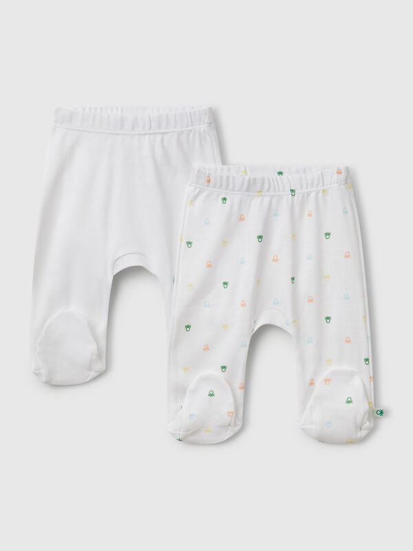 Two pairs of trousers in cotton New Born (0-18 months)