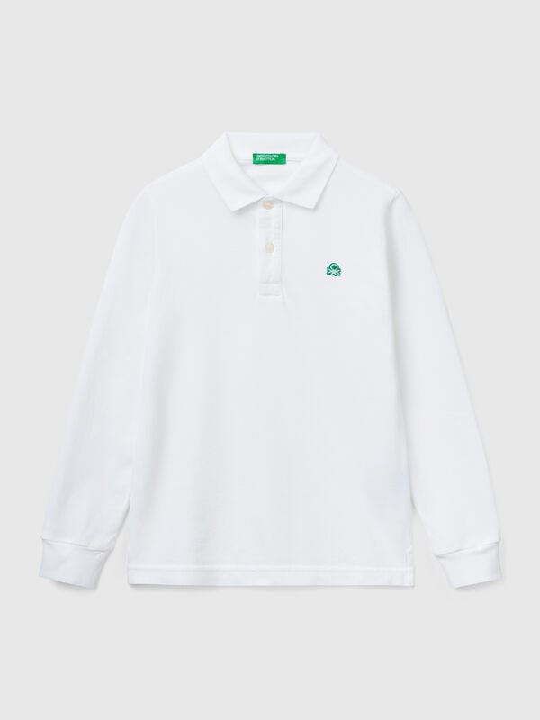  cotton long sleeve polo Junior Boy