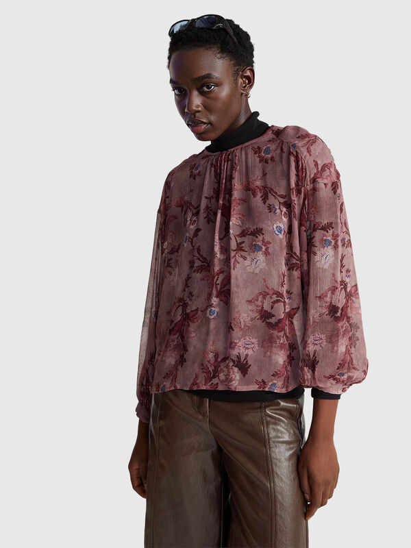 Flowy floral blouse Women