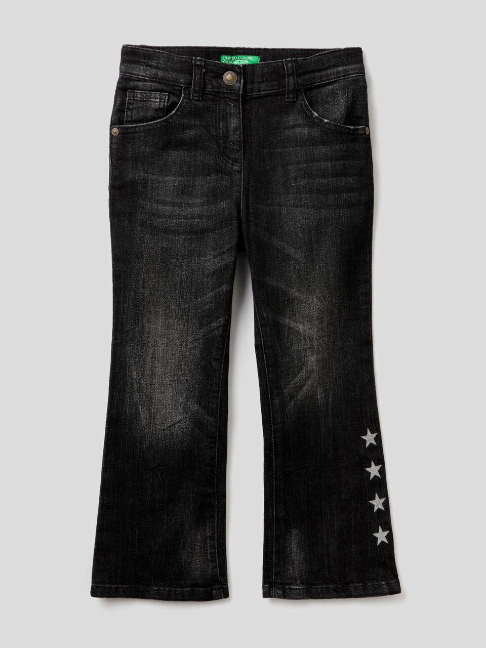 Flared jeans in stretch cotton image number 1