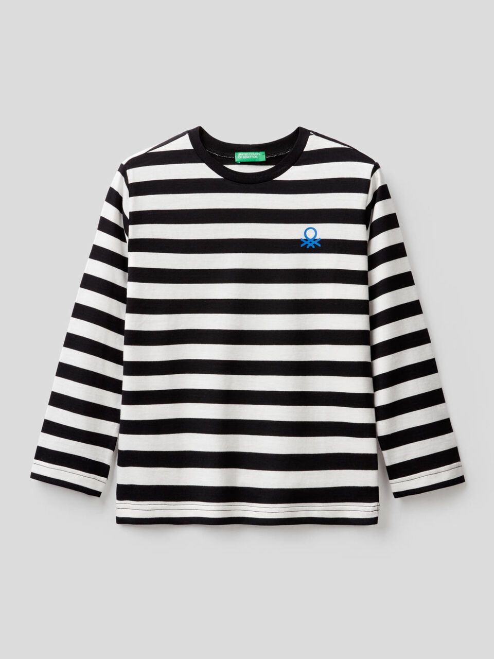Striped t-shirt in 100% cotton image number 1