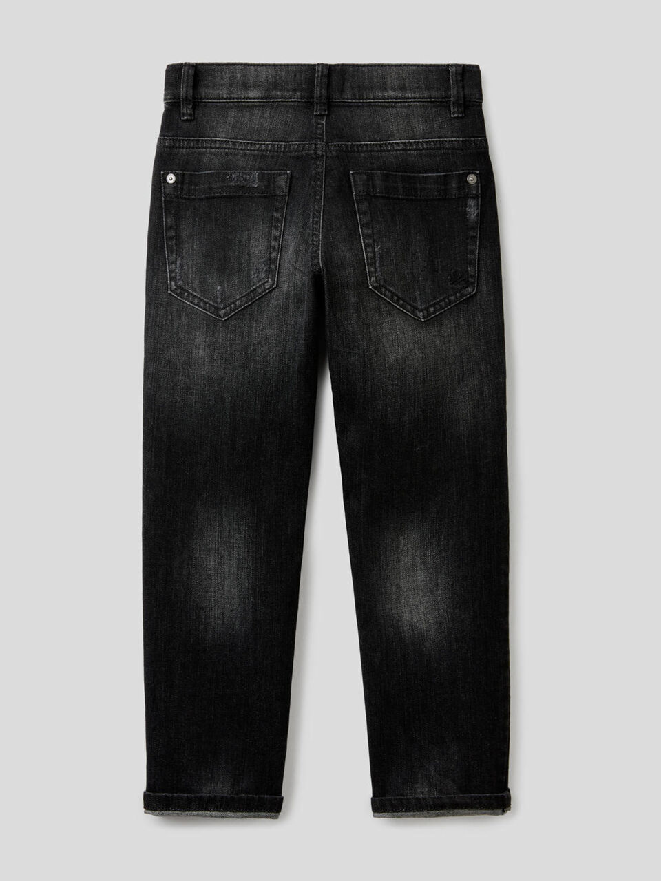 Jeans in stretch cotton with tears image number 2