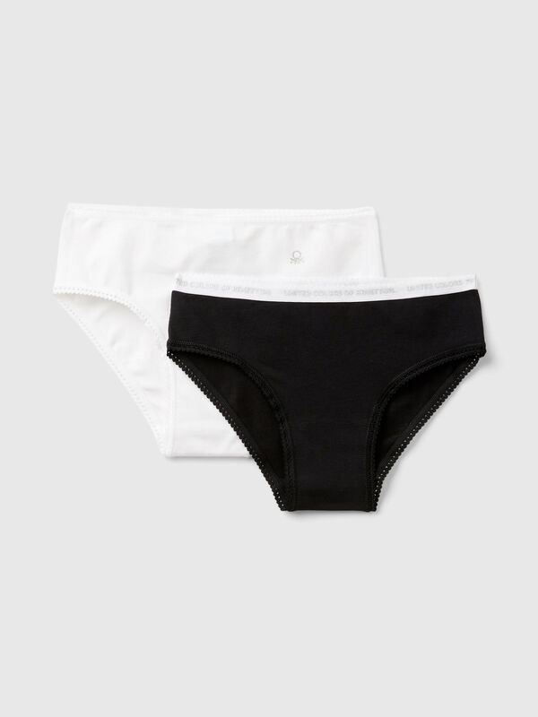 Two underwear in stretch cotton Junior Girl