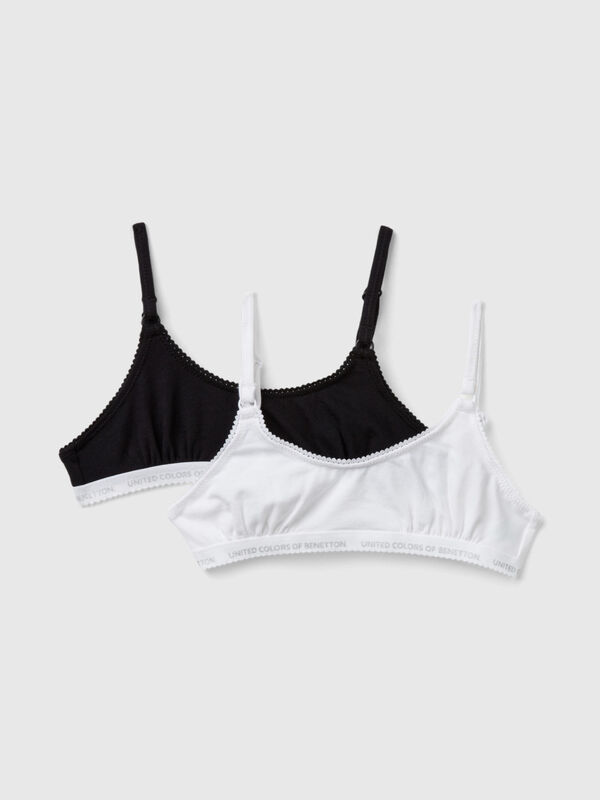 Two bras in stretch cotton Junior Girl