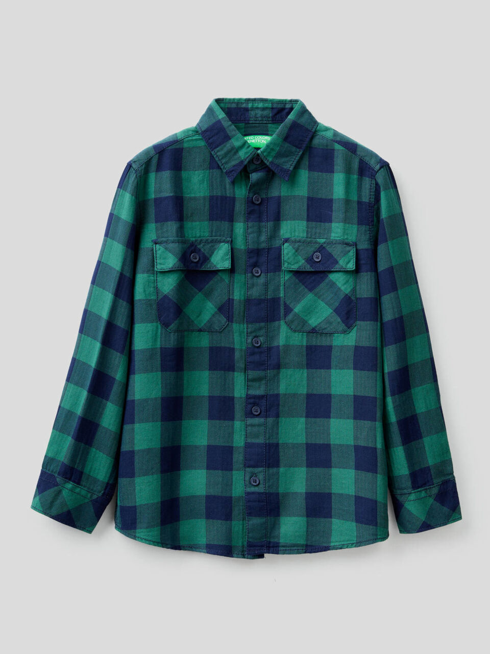 Check shirt in 100% cotton image number 1