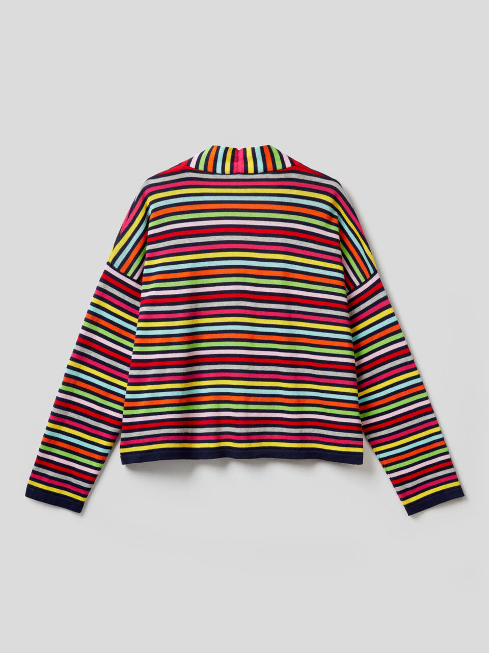 Colorful stripe cardigan in pure cotton image number 2