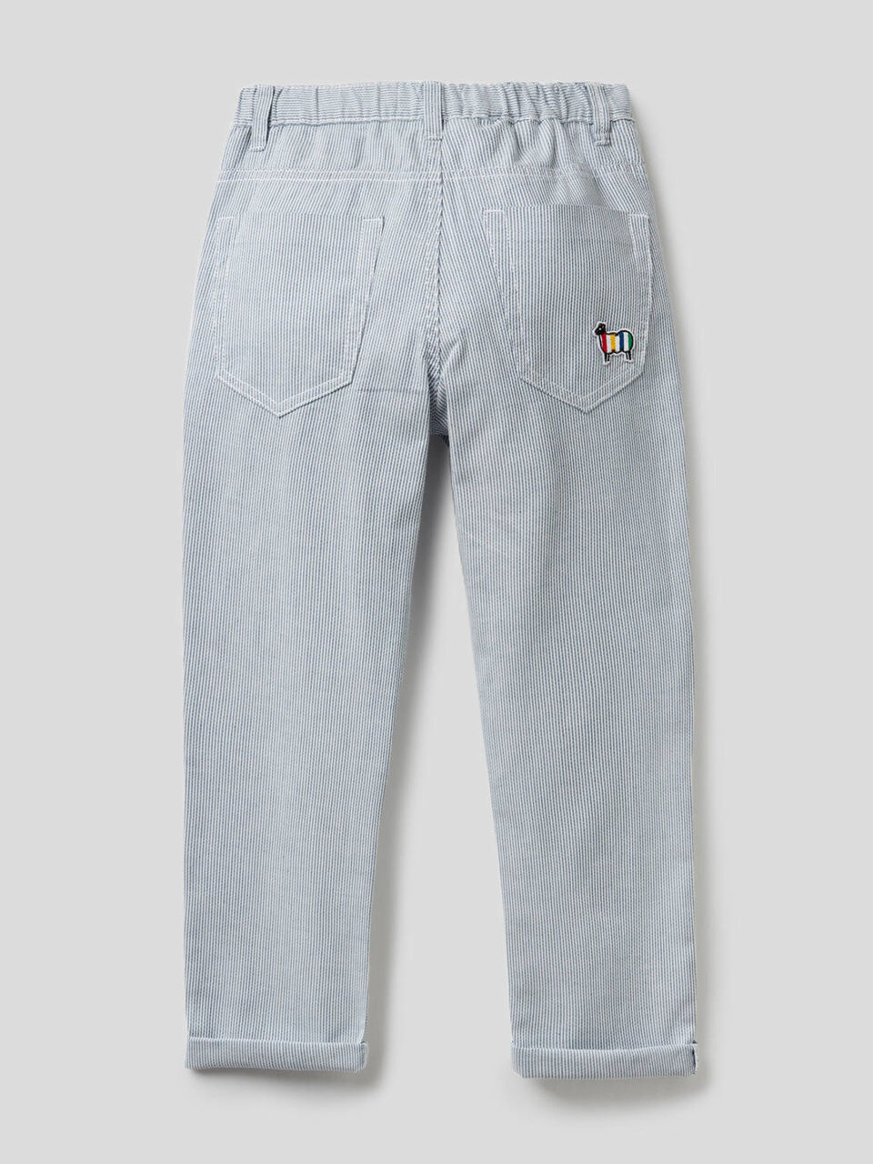 Striped trousers in 100% cotton image number 2
