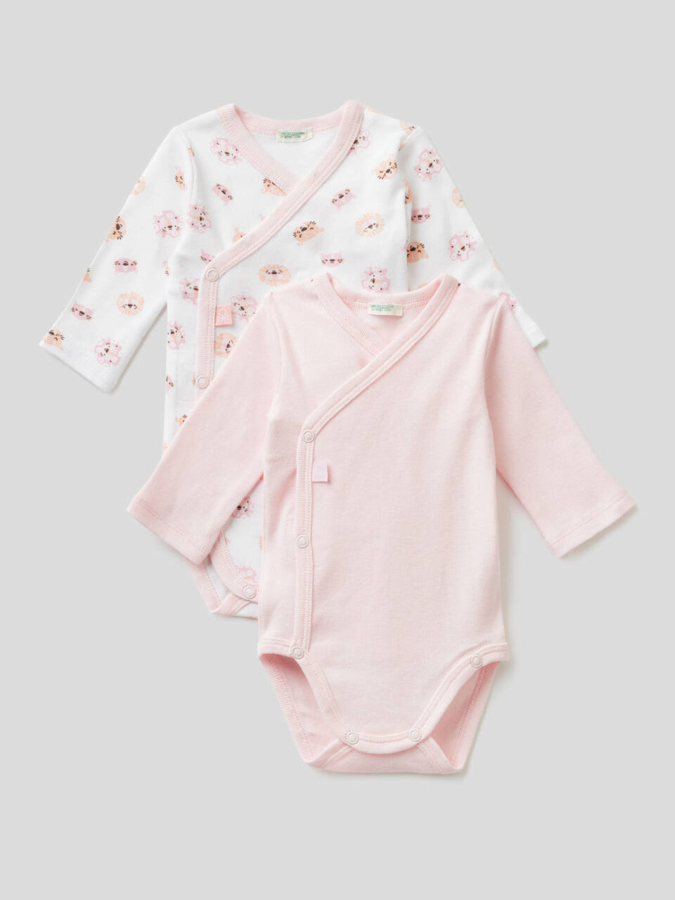 Two long sleeve bodysuits in organic cotton image number 1