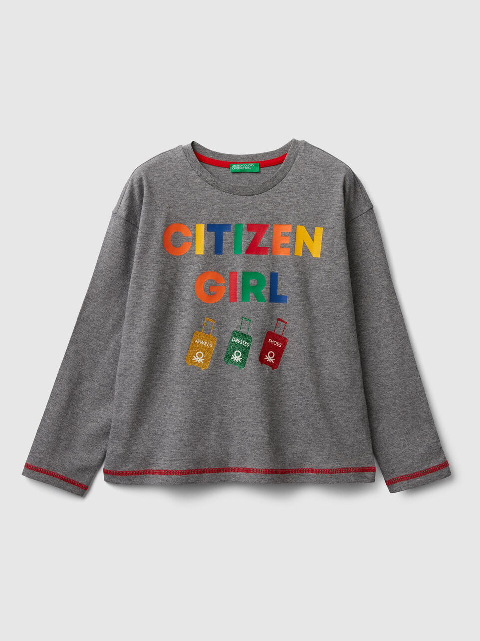 T-shirt with glitter print image number 1