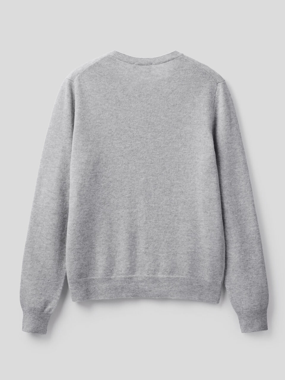 Crew neck cardigan in pure virgin wool image number 2