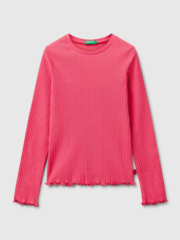 Slim fit stretch cotton t-shirt Junior Girl