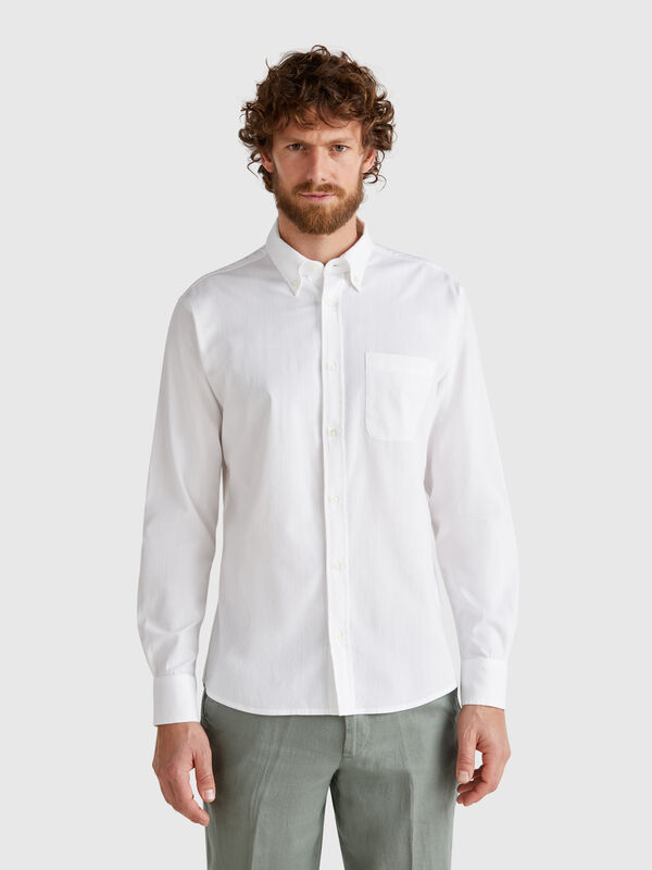 Regular fit button-down shirt Men