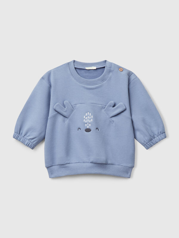 Sweatshirt with embroidery and patches New Born (0-18 months)
