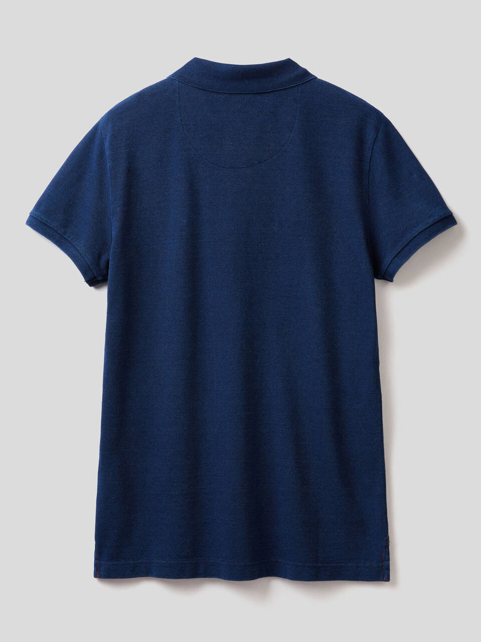 Pure cotton polo with indigo dye image number 2