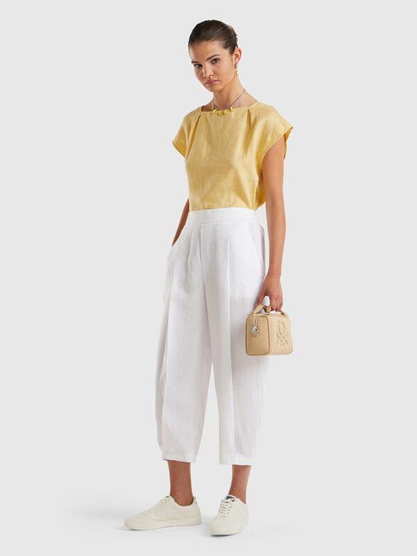 Trousers in pure linen Women