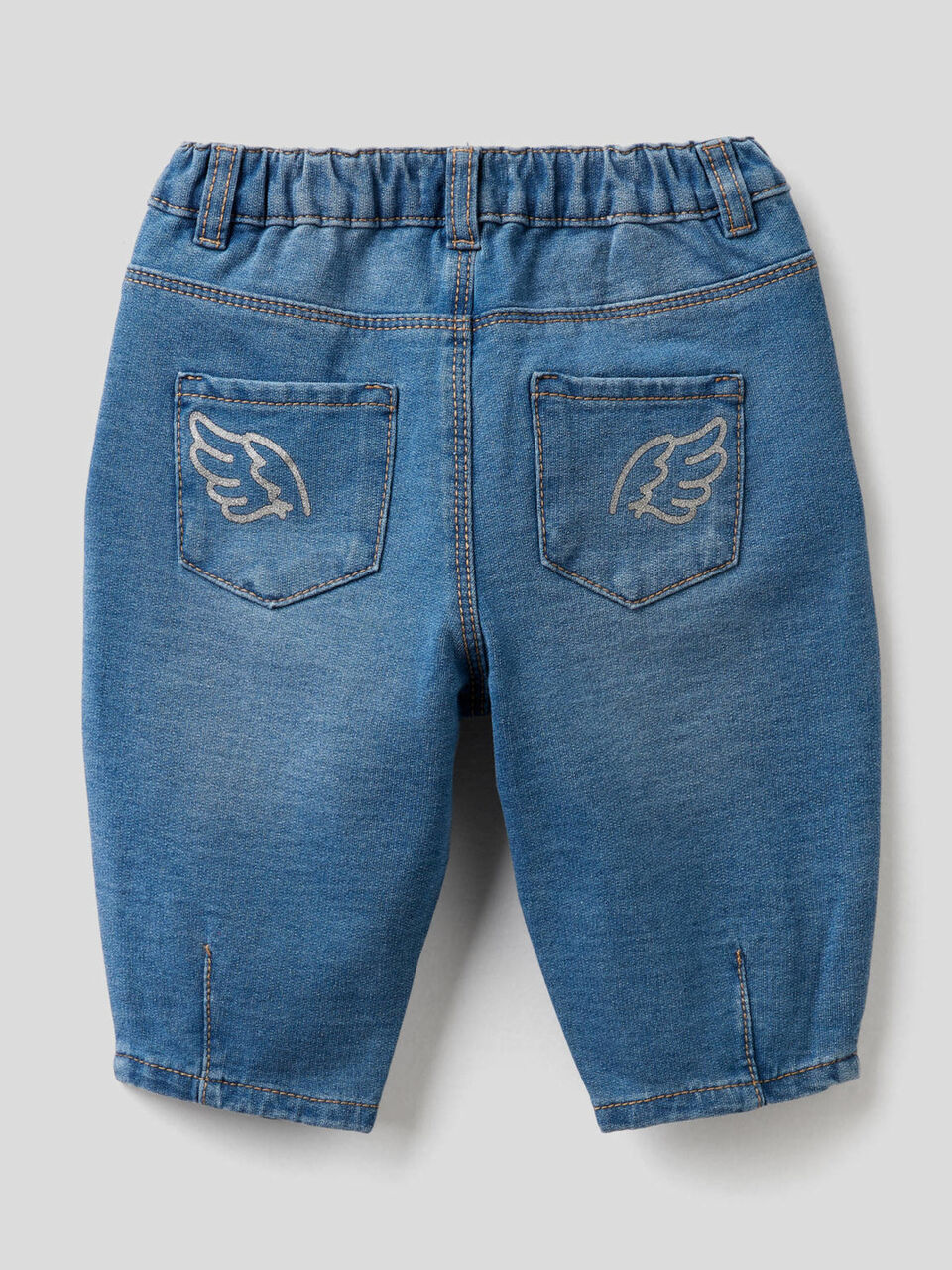 Slouchy denim look trousers image number 2