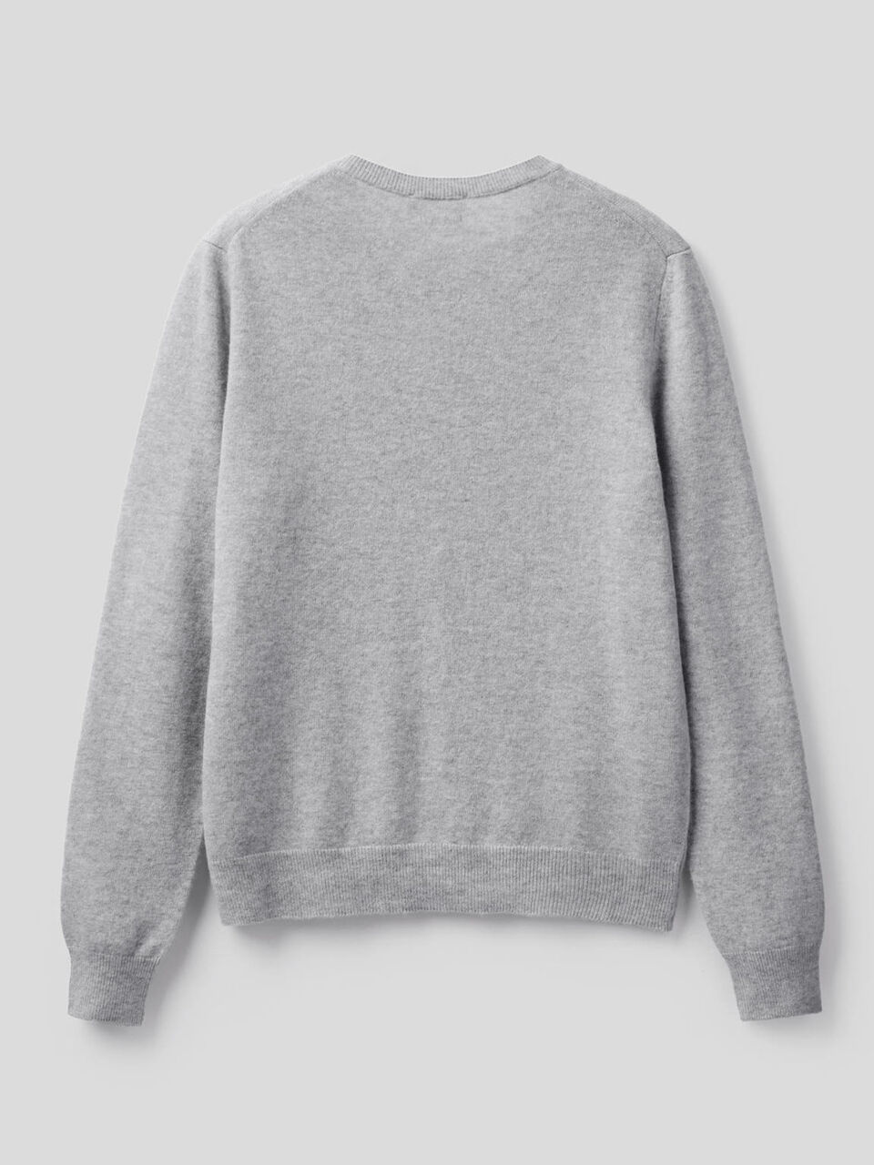Crew neck cardigan in pure virgin wool image number 2