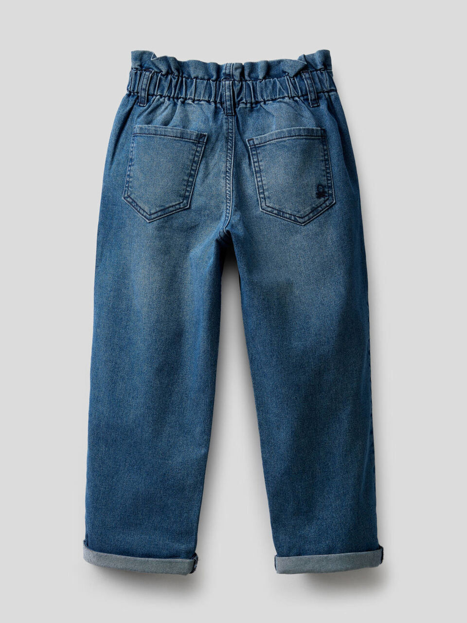 Paperbag jeans in stretch cotton blend image number 2