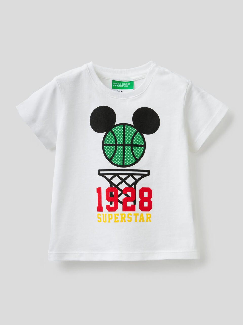 Cotton t-shirt with Mickey Mouse print image number 1