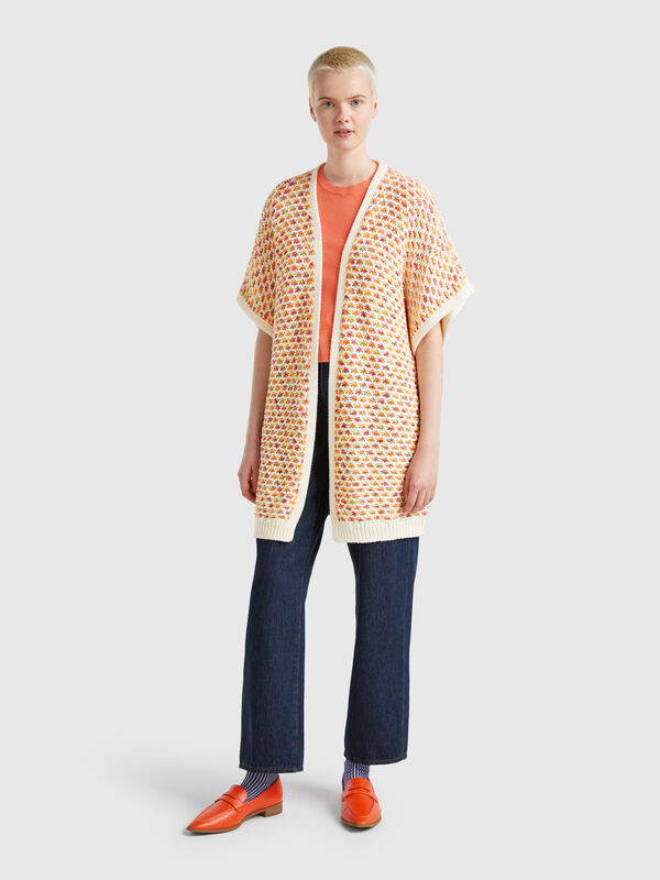 Reversible jacquard cardigan Women