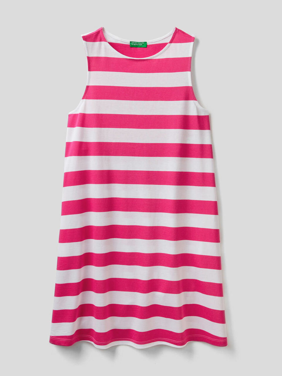 Short sleeveless striped dress image number 1