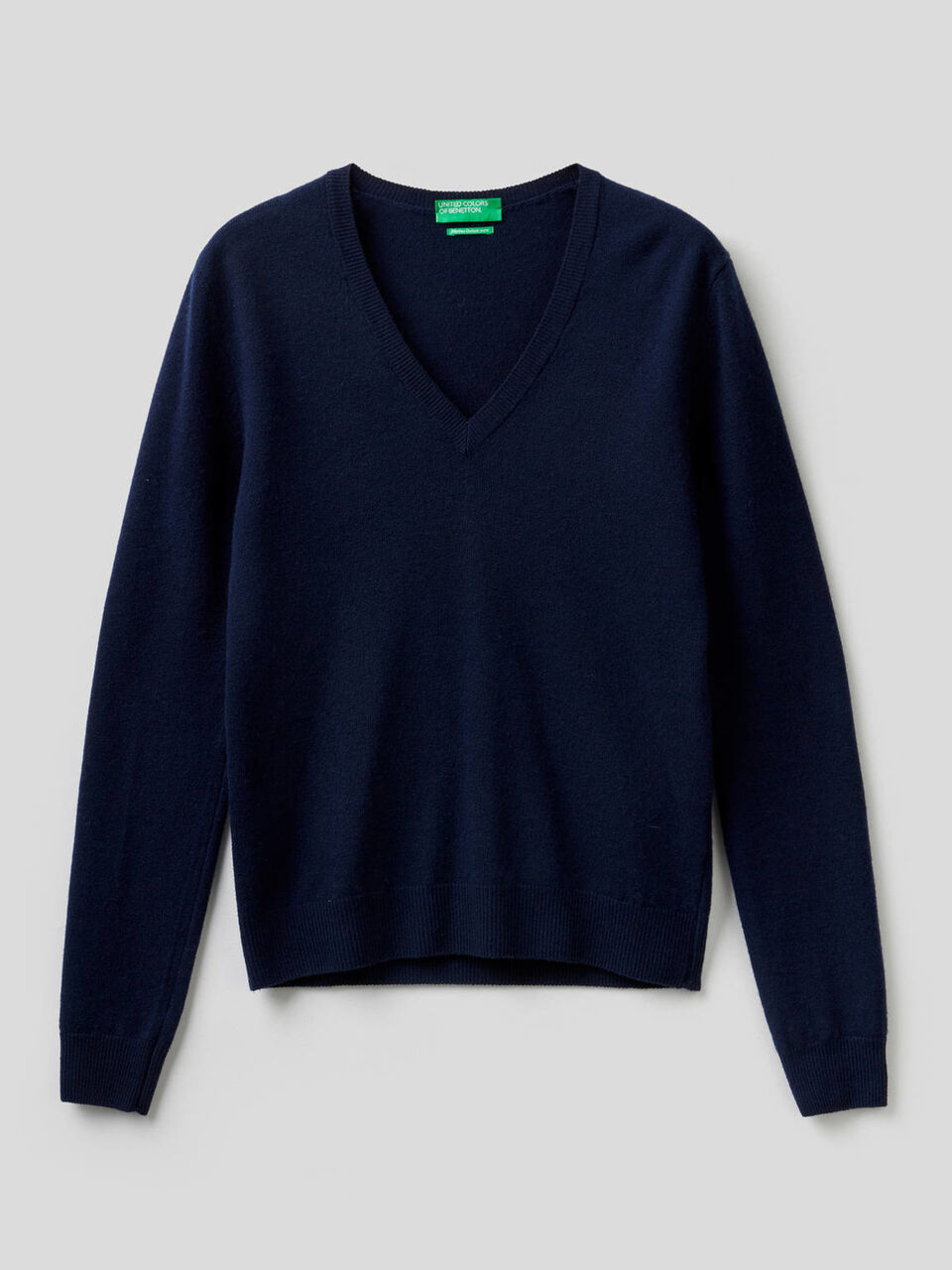 V-neck sweater in pure virgin wool image number 1