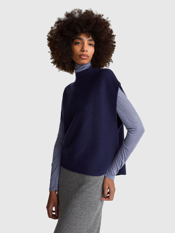 Turtleneck vest in wool blend Women